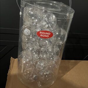 Clear Round Plastic Bulb Christmas Tree Ornaments DIY Crafts